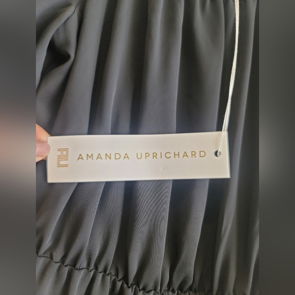 AMANDA UPRICHARD CLASSIC LIYTLE Black dress with Puff Sleeves NWT SIZE 8P - Picture 6 of 10